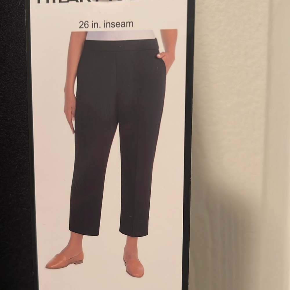 Hilary Radley Women's Crepe Pull-On Pant black small & Large, Regular - Picture 8 of 8